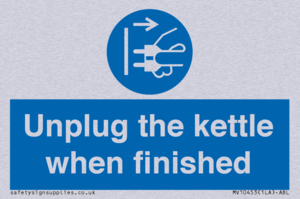 Unplug the kettle when finished
